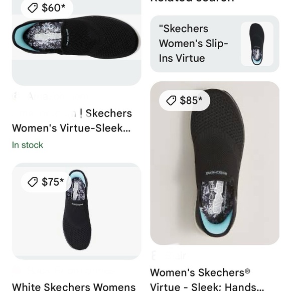Skechers air cooled memory foam hands-free virtue slip ins black 7 LIKE NEW - Picture 9 of 10